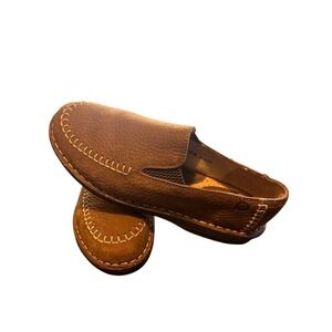 Born Suede Womens Leather Brown Slip On Casual Dress Shoe Sebra 8 Discontinued